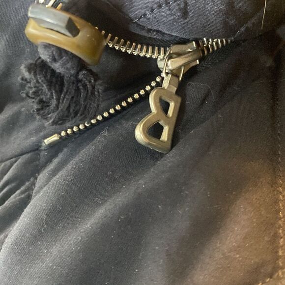 Bogner vintage black quilted long line jacket faux fur hood 4 - Picture 3 of 11